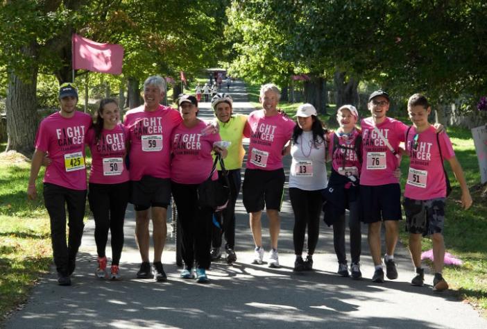 Some members of the Brodeur Team crosses the finish line on Oct. 5