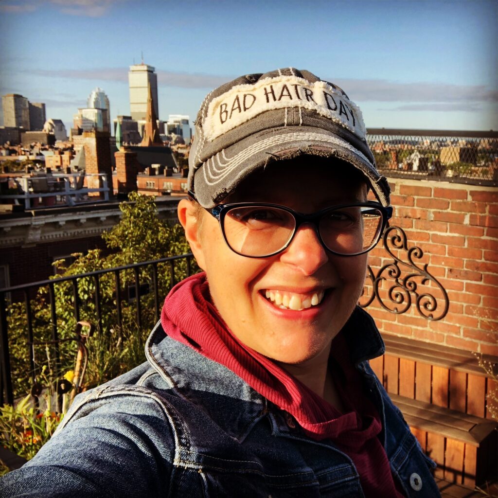 In Boston in My Bad Hair Day Hat
